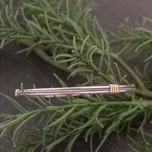 Elegant Silver with Gold Filled Wraps Bangle Bracelet